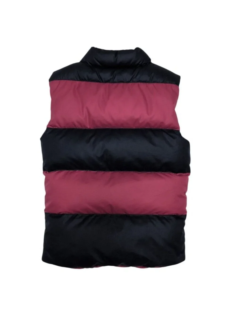 Ralph Lauren Stripe Down Puffer Vest Girls Size 6X Pink Blue Crest Reversible